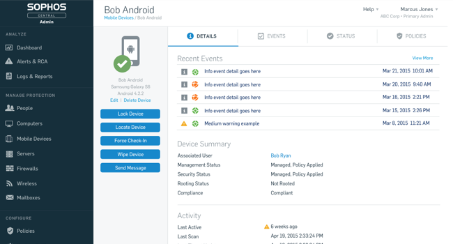 Sophos Central Mobile Security (previously Sophos Cloud Mobile Security)